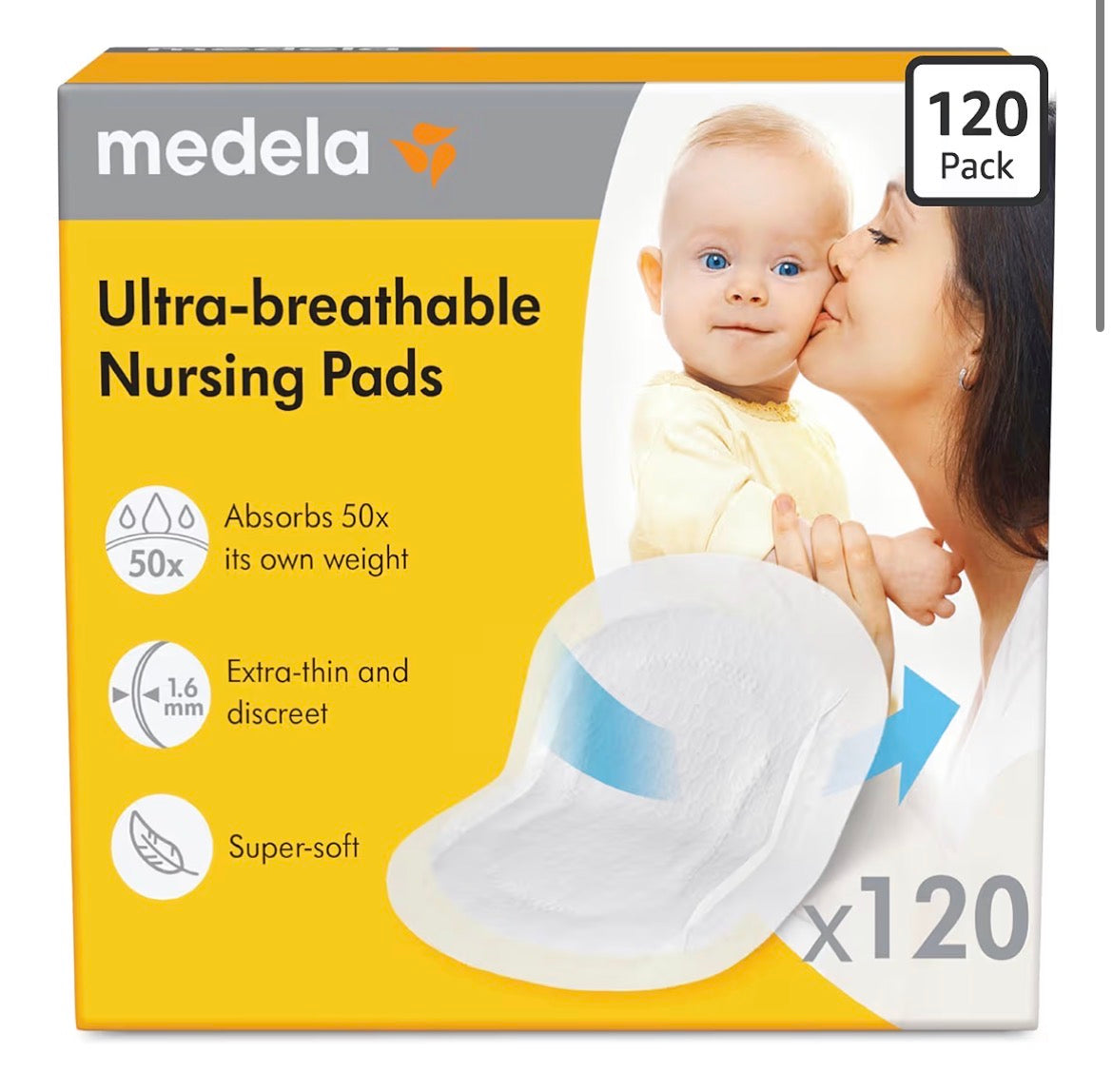 Medela Ultra-Breathable Nursing Pads Pack of 120