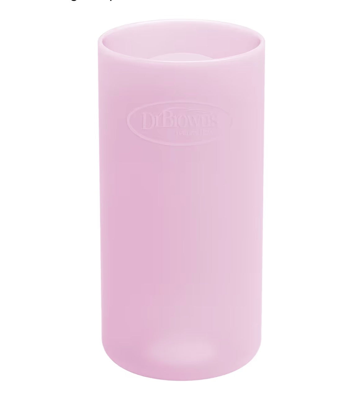 Dr. Brown's Options+ Narrow Glass Bottle Sleeve, 100% Silicone, Pink, 8 oz, 1-Pack