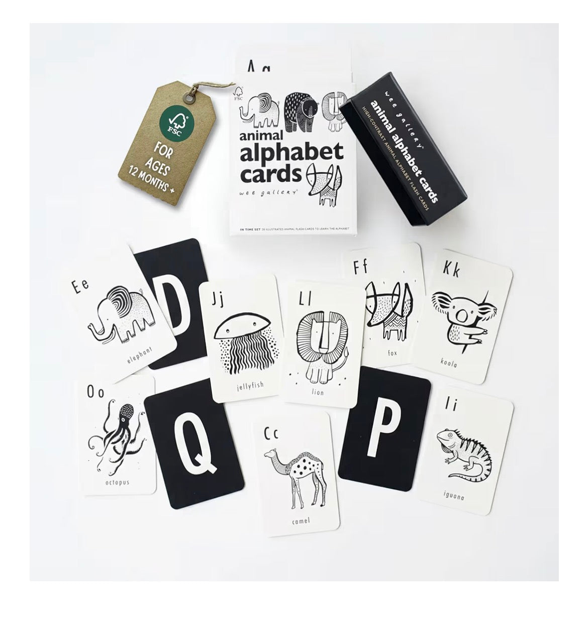 High Contrast Alphabet Cards Letter Flash Cards