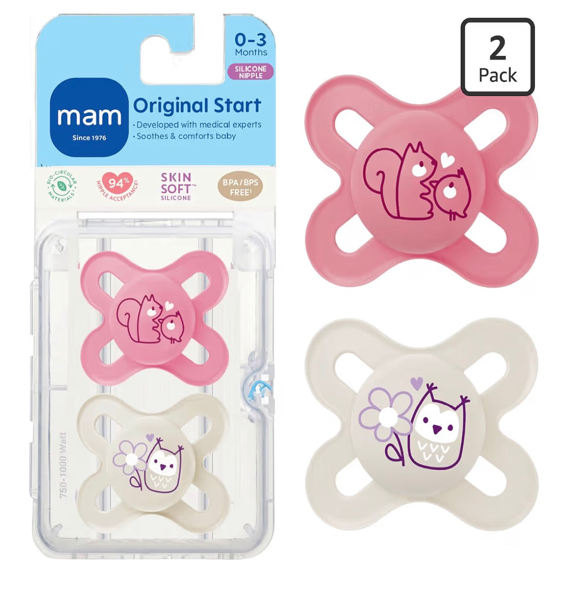 MAM Original Start Matte Baby Pacifiers