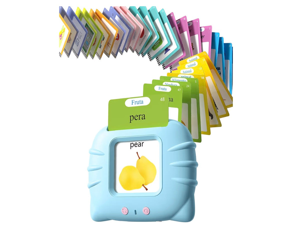Airbition Bilingual Spanish and English Talking Flash Cards for Ages 2+